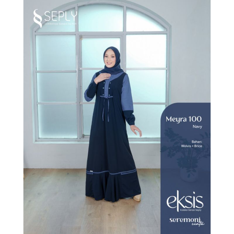 Baju Couple Seply 2023 Hits 62 Navy (Gamis Meyra 100, Koko Kaseo 185)