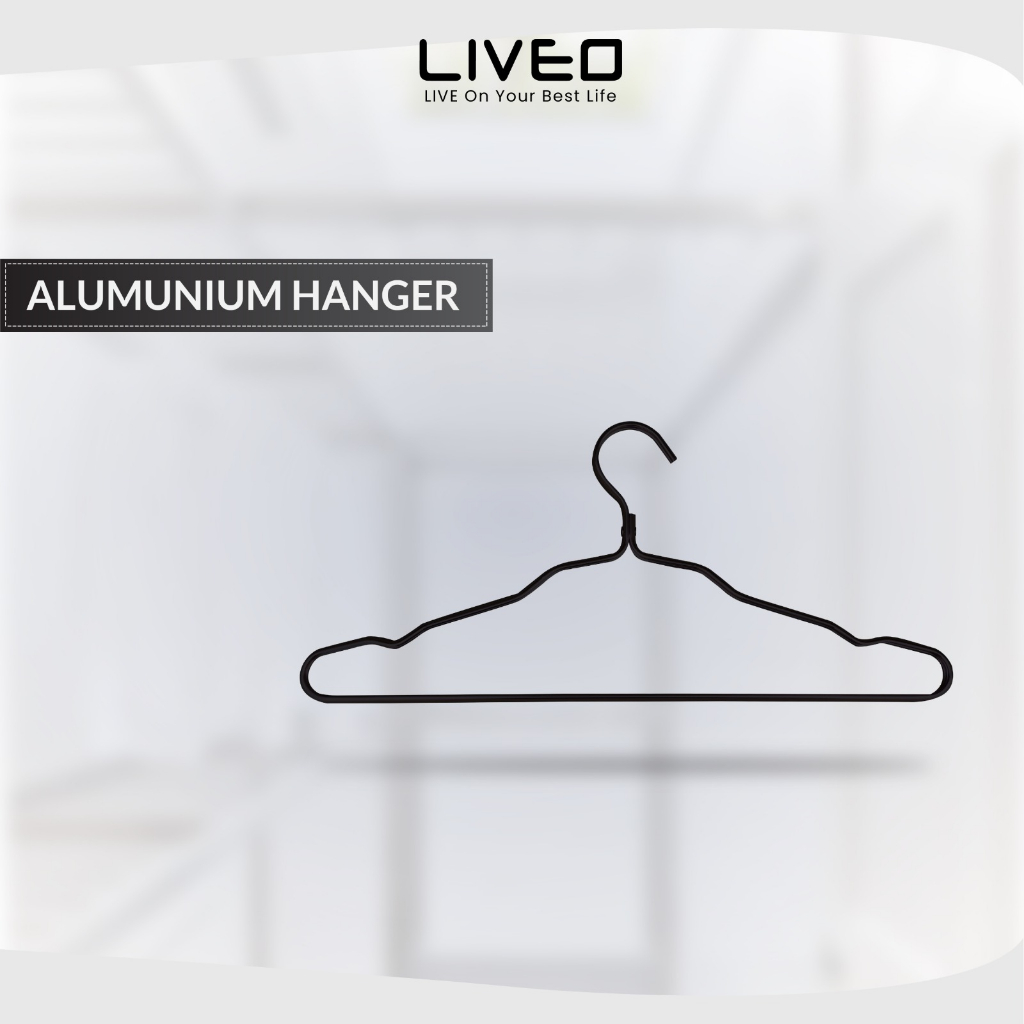 Hanger Gantungan Baju Liveo Alumunium Tebal Anti Karat