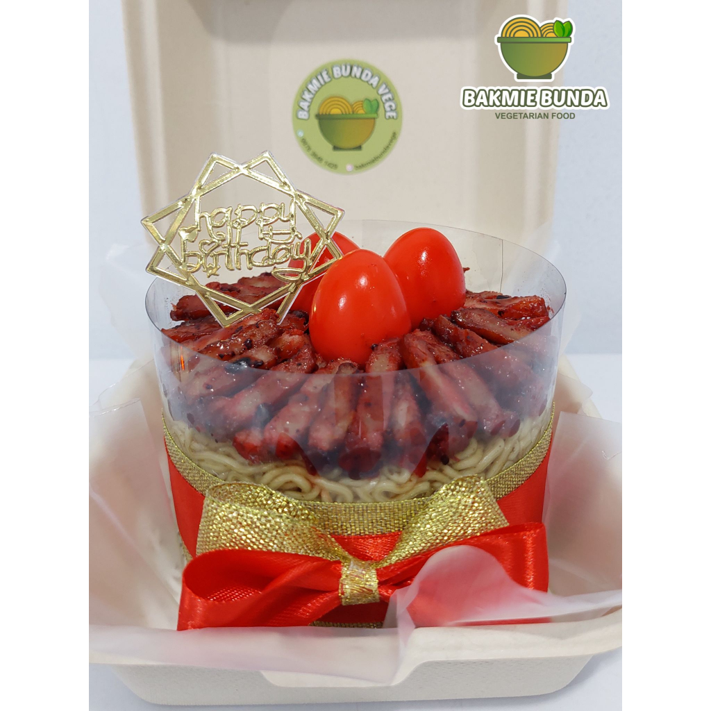 

KUE MIE BENTO VEGETARIAN VEGAN BAKMIE BUNDA NOODLE CAKE