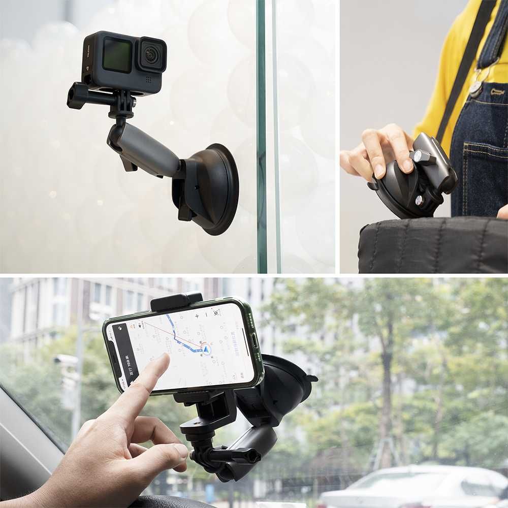 Suction Cup Car Holder Kamera Aksi for GoPro 10/9 Holder 360 Derajat Perekat Kuat Universal Camera Go Pro