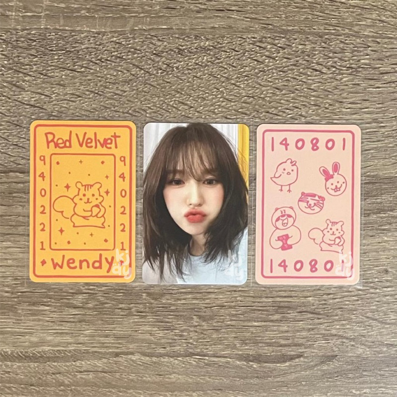 ready wendy red velvet lucky card 8th anniversary md official photocard