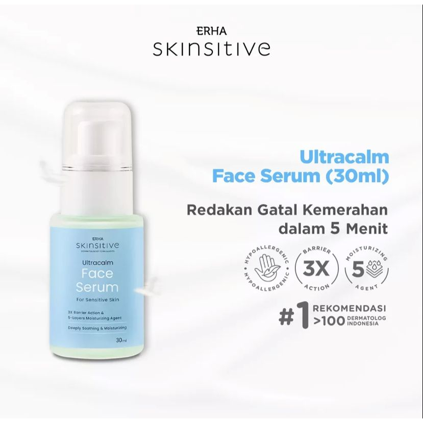 ERHA SKINSITIVE DF ULTICALM FACE SERUM 30G - SERUM KULT WAJAH SENSITIF