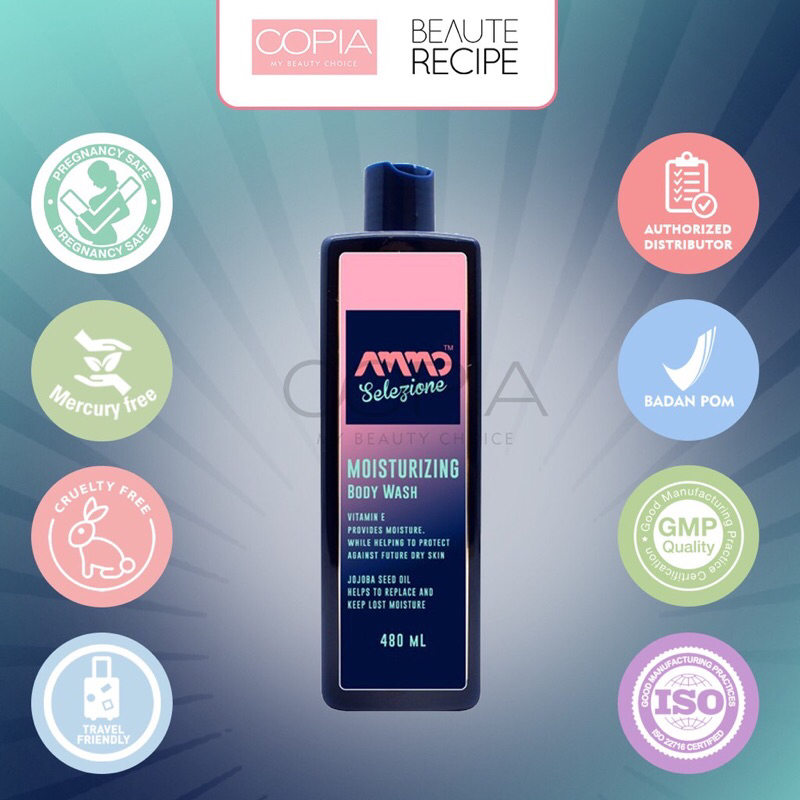 Beaute Recipe Ammo Selezione Moisturizing Body Wash 480 ml | Body Wash | Sabun Cair | Sabun Mandi | 