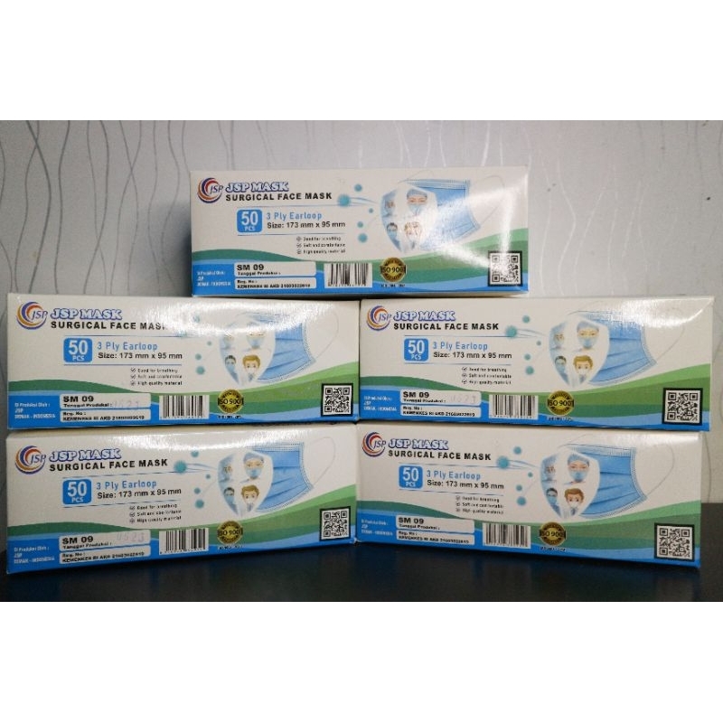 JSP Masker Medis 3 Ply Earloop