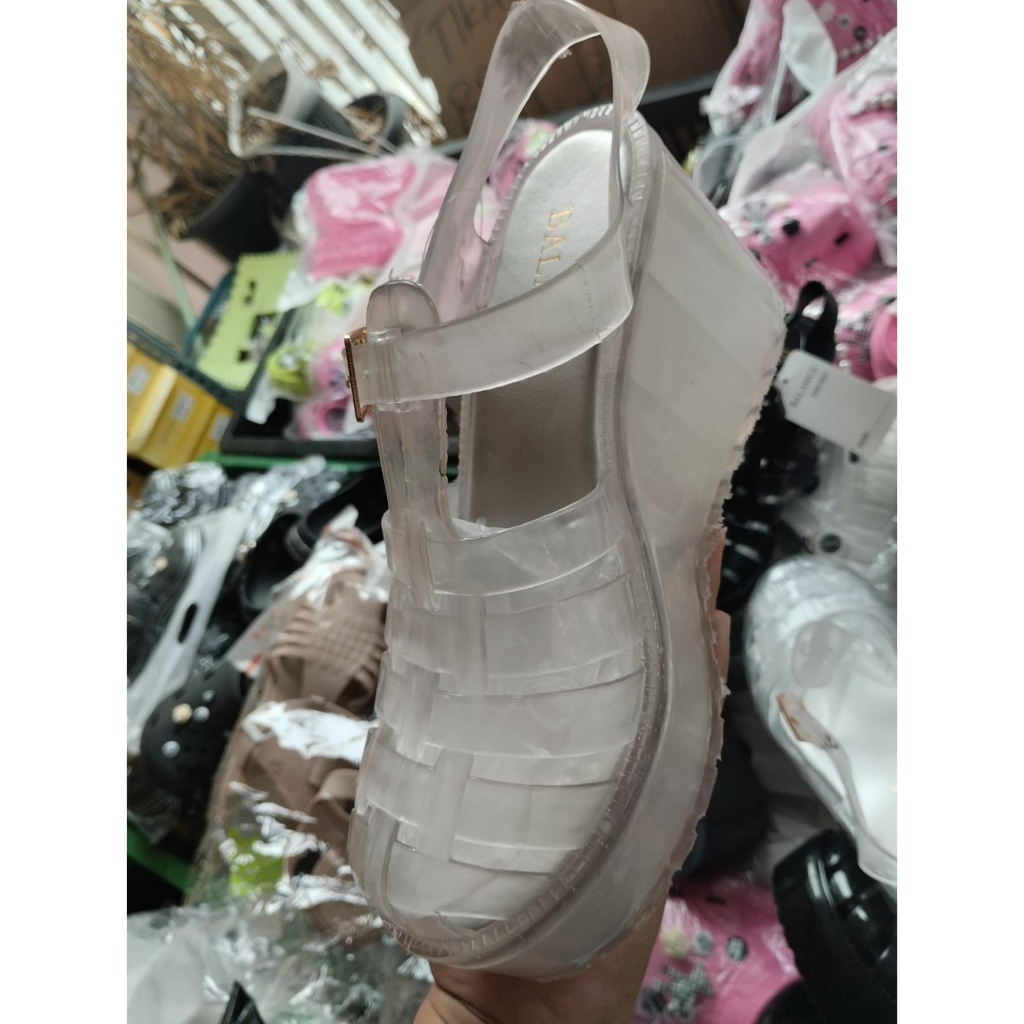 Sandal jelly wedges wanita trendy 2023 /sandal wanita tali belakang 778