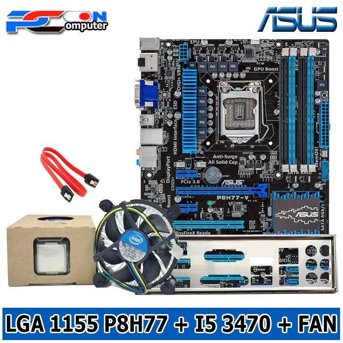 Paket Mobo P8H77 ATX ASUS LGA 1155 Plus Processor GEN3/3470