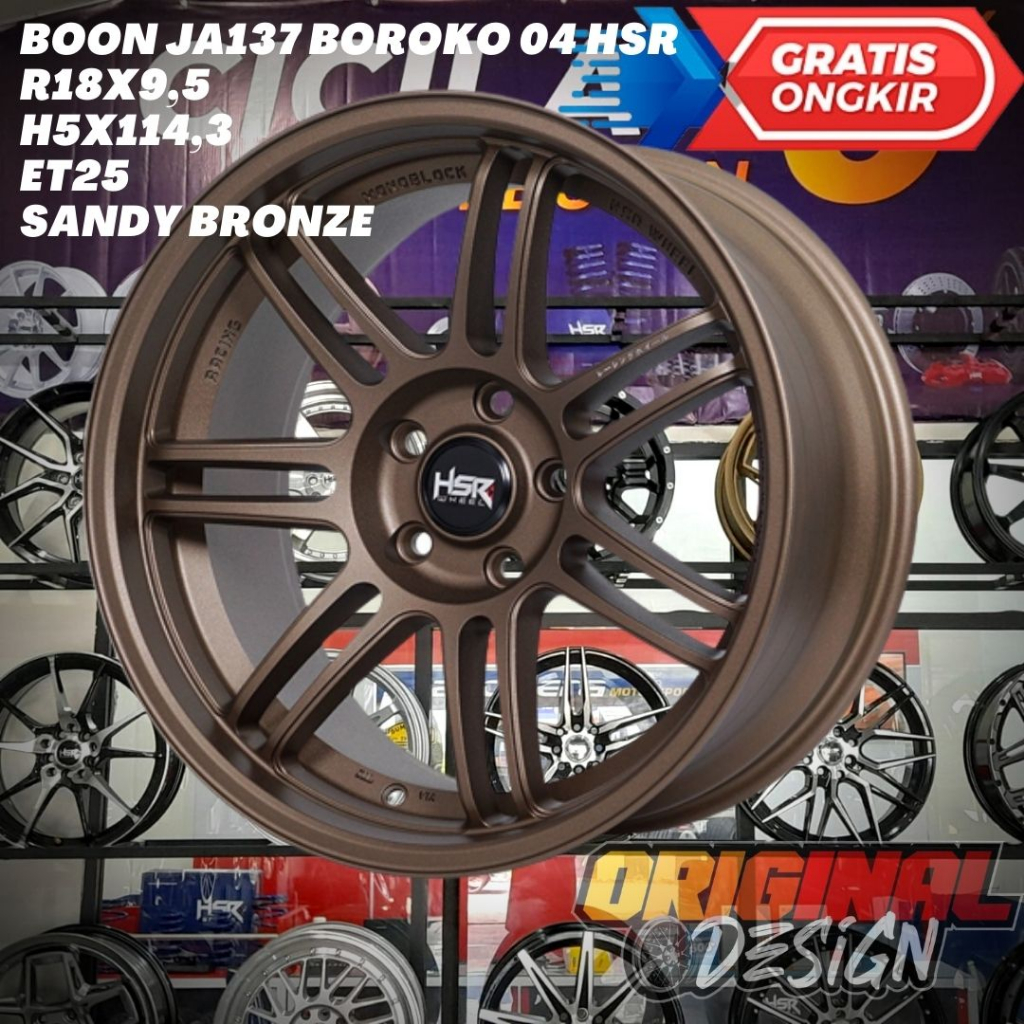 Velg Mobil Ring 18 HSR BOON R18 Untuk Xtrail , Grand Vitara , Camry , Civic