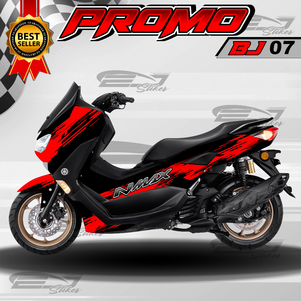 STIKER DECAL NMAX NEW-STIKER FULL BLOK NMAX-STIKER NMAX FULL BODY-STIKER BODY NMAX NEW DESAIN-BJ07
