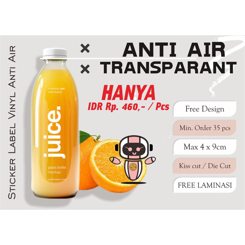 

Stiker Vinyl Transparant Laminasi