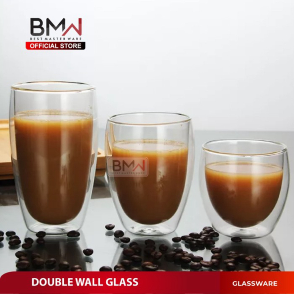 

Unik BMW Kitchen Ware - Gelas Double Wall Insulated Cup Anti Panas 2 Lapis - 250ml Limited