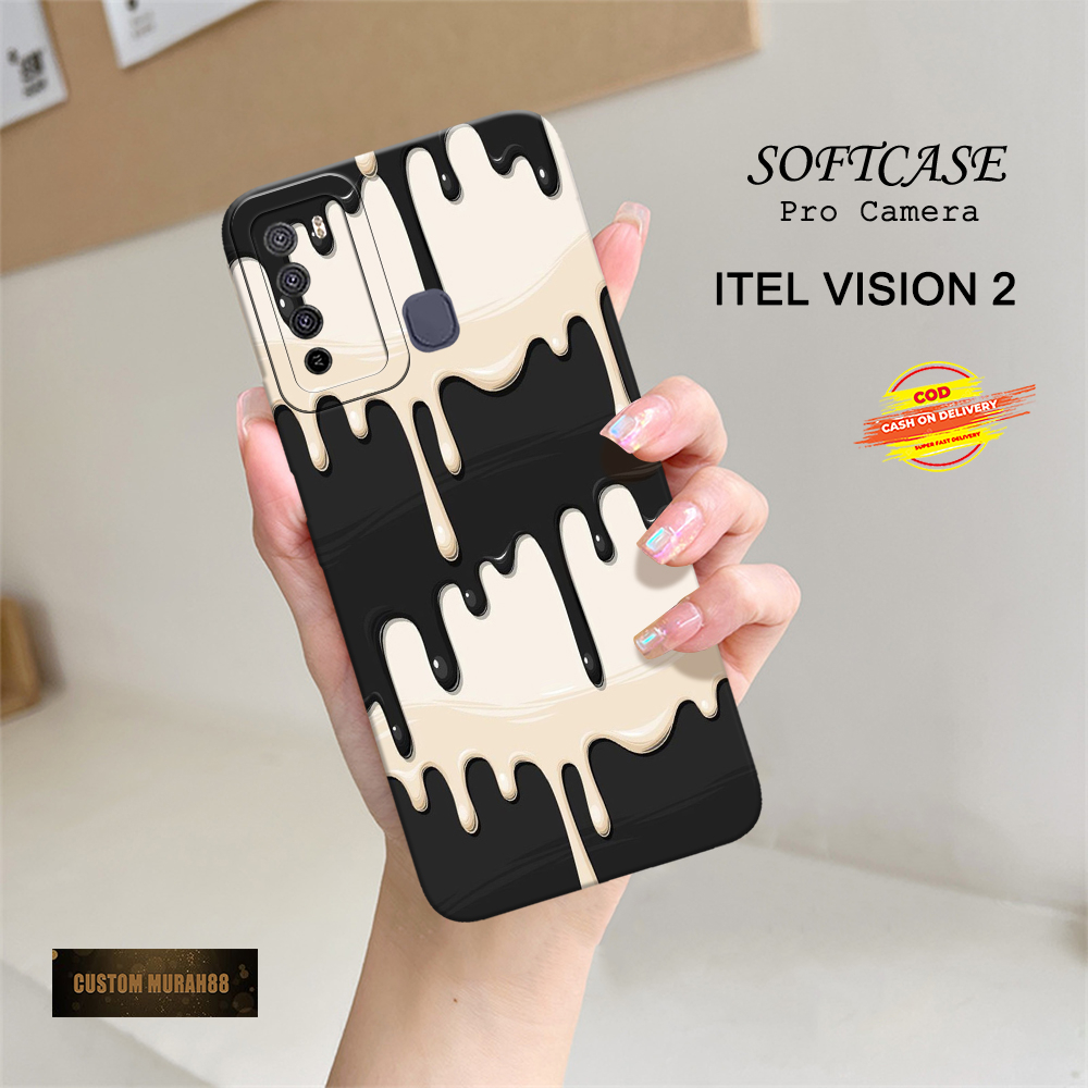 Case Itel Vision 2 Terbaru - Fashion Case Krim  - Casing Hp Itel Vision 2 - Soft Case Hp Itel Vision
