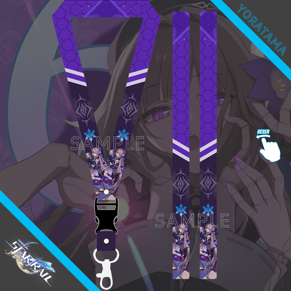 

Gantungan Tali Lanyard Herta Honkai Star Rail, Gantungan Anime Keren