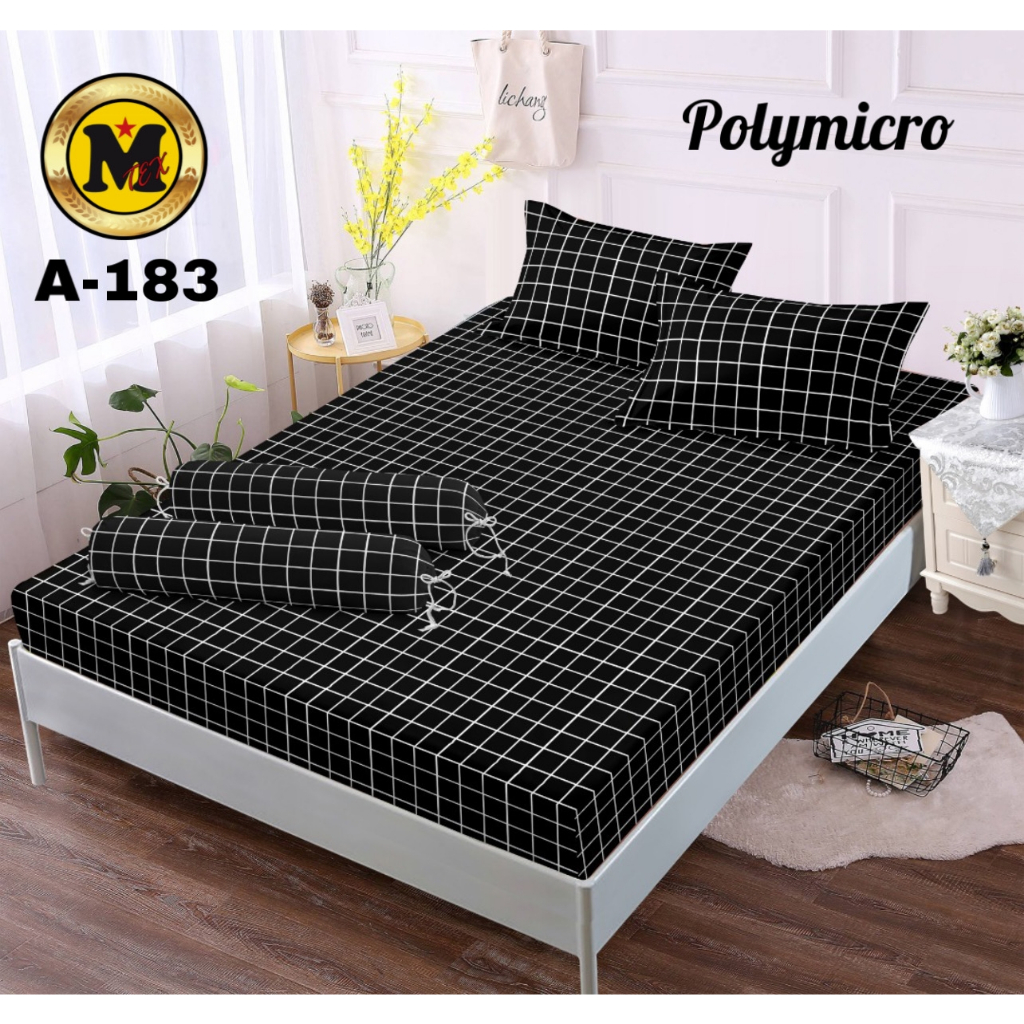 SEPREI MOTIF AESTHETIC BLACK SQUARE KOTAK HITAM SEGI HITAM KOTAK NAVY SEPREI MONOKROM SIZE