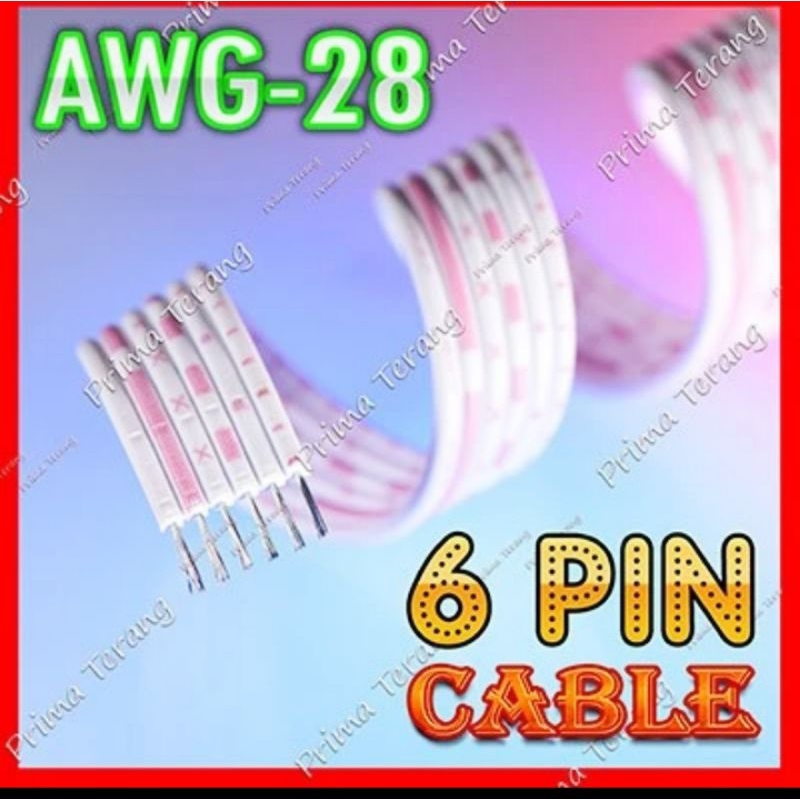 KABEL PITA 6 JALUR FLAT AWG28