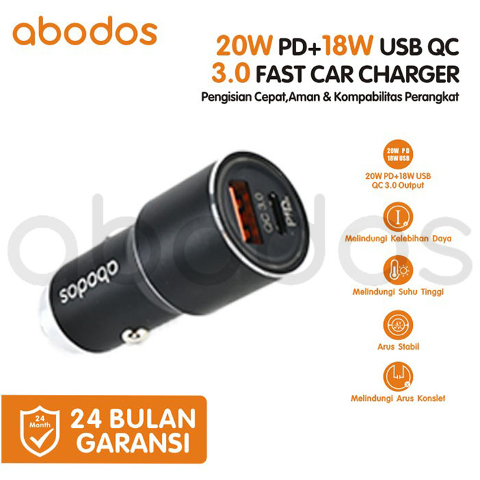 Abodos Colokan Charger Mobil Dual USB 2 Port 5V Terbaru