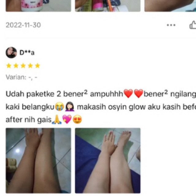 OSYIN GLOW paket big 250ml lotion dosting pemutih BPOM