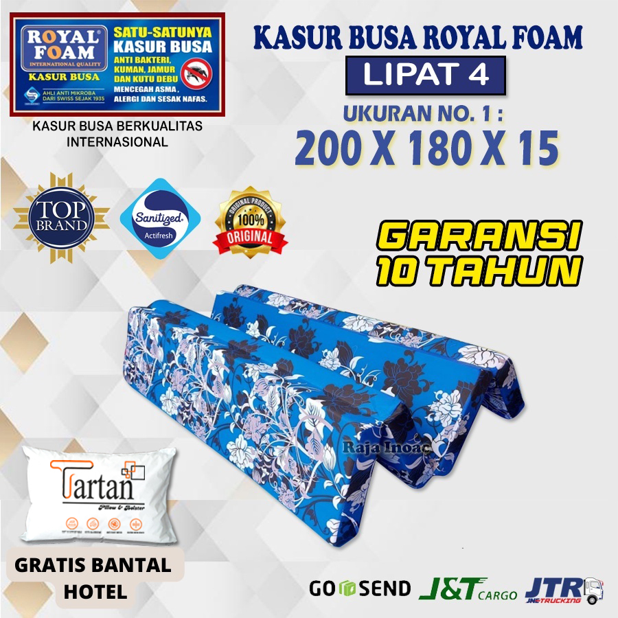 Kasur Busa Lipat ROYAL FOAM NO. 1 Ukuran 200X180X15 cm Original Garansi 10 Tahun - Raja Inoac