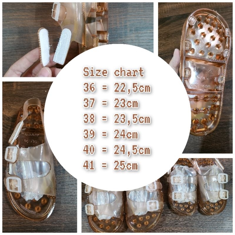 Jelly velcro dewasa/sandal wanita import/jelly shoes couple moms and kids