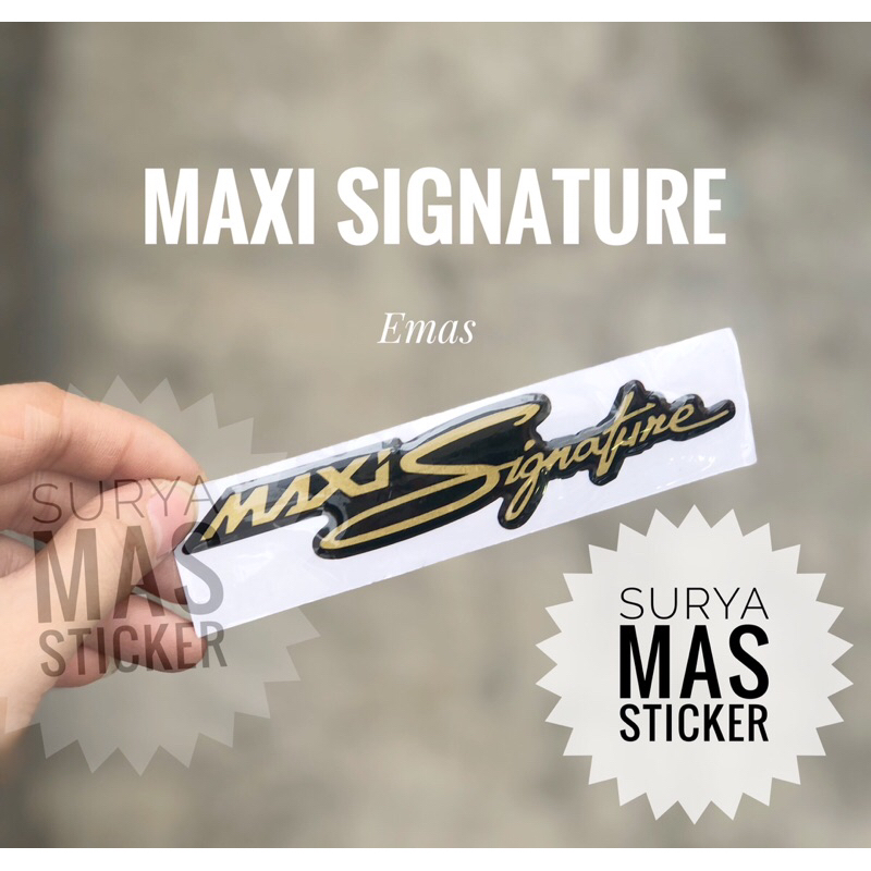 stiker yamaha nmax maxi signature motor timbul