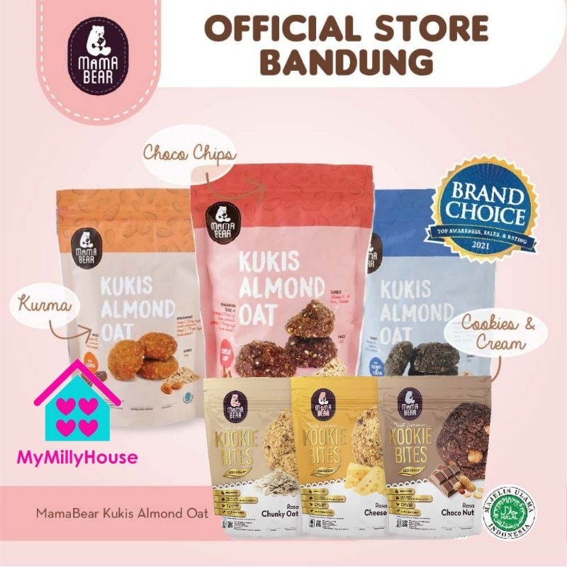 Mama Bear Cookies Almond Oat Pelancar Asi / Mamabear Kukis Asi Booster