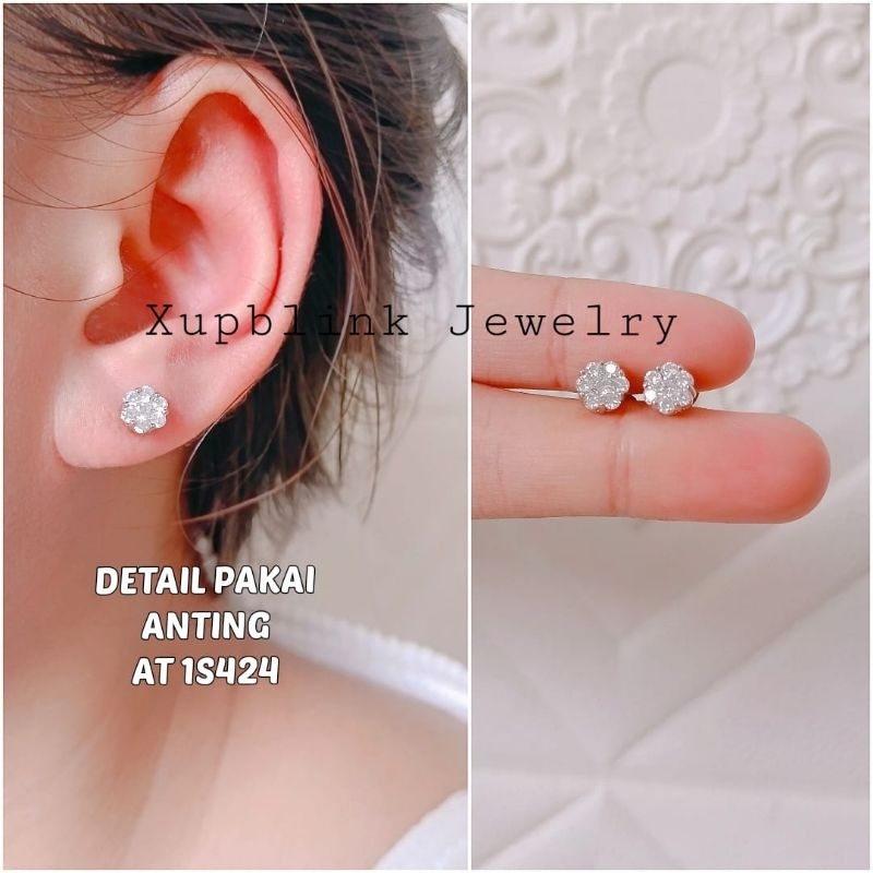 Anting Giwang Titanium Vanesa Permata Anti Karat Anting Xupblink Jewelry