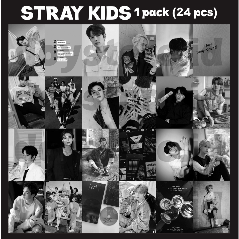 (24 pcs) Poster Dinding STRAY KIDS Aesthetic A6 A5 | Wall Poster STRAY KIDS
