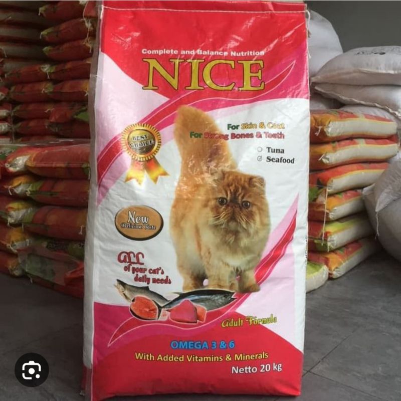 Nice Cat Food 20kg Pakan Kucing Nice 20kg Nice Makanan Kucing Tuna Seafood