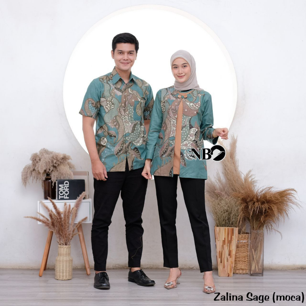 Batik Couple Modern Atasan Blouse Batik Kerja Kantor Wanita Seragam Batik M L XL XXL