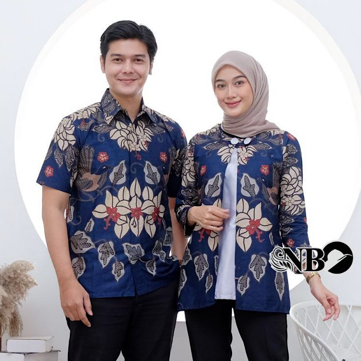 Batik Couple Modern Atasan Blouse Batik Kerja Kantor Wanita Seragam Batik M L XL XXL