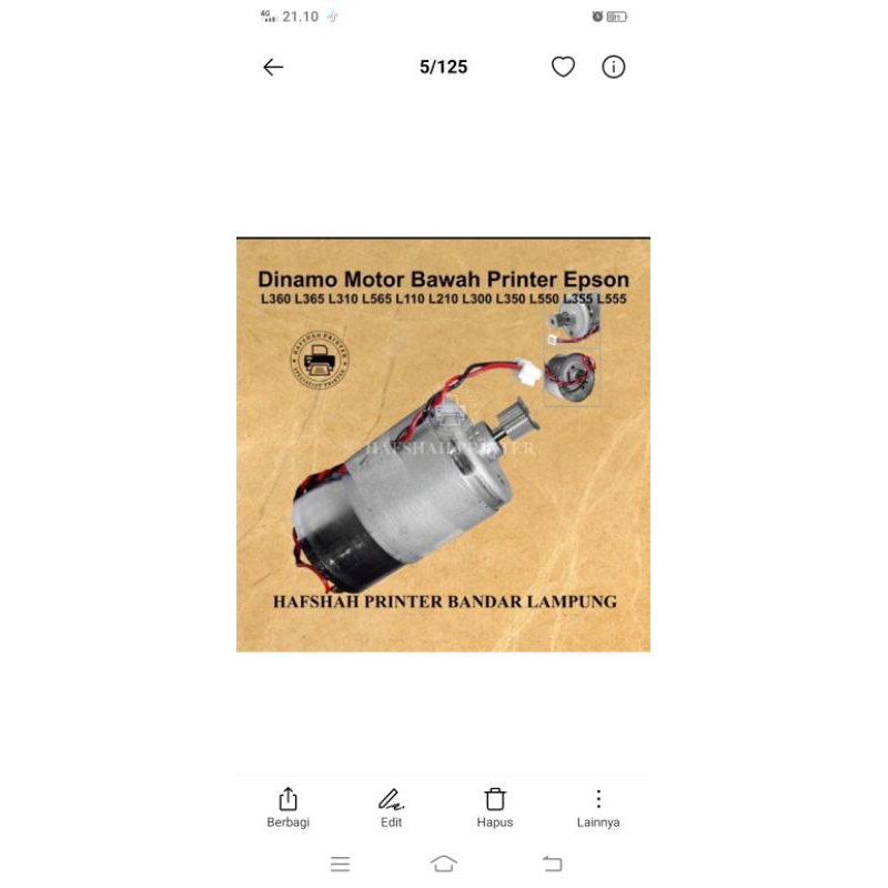 Dinamo motor bawah Epson L310 L210 L350 L355 L360