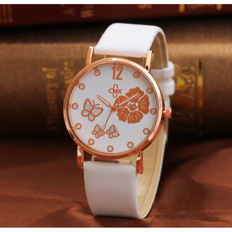 Jam Tangan New Fashion Butterfly Feifei Wanita Analog Quartz