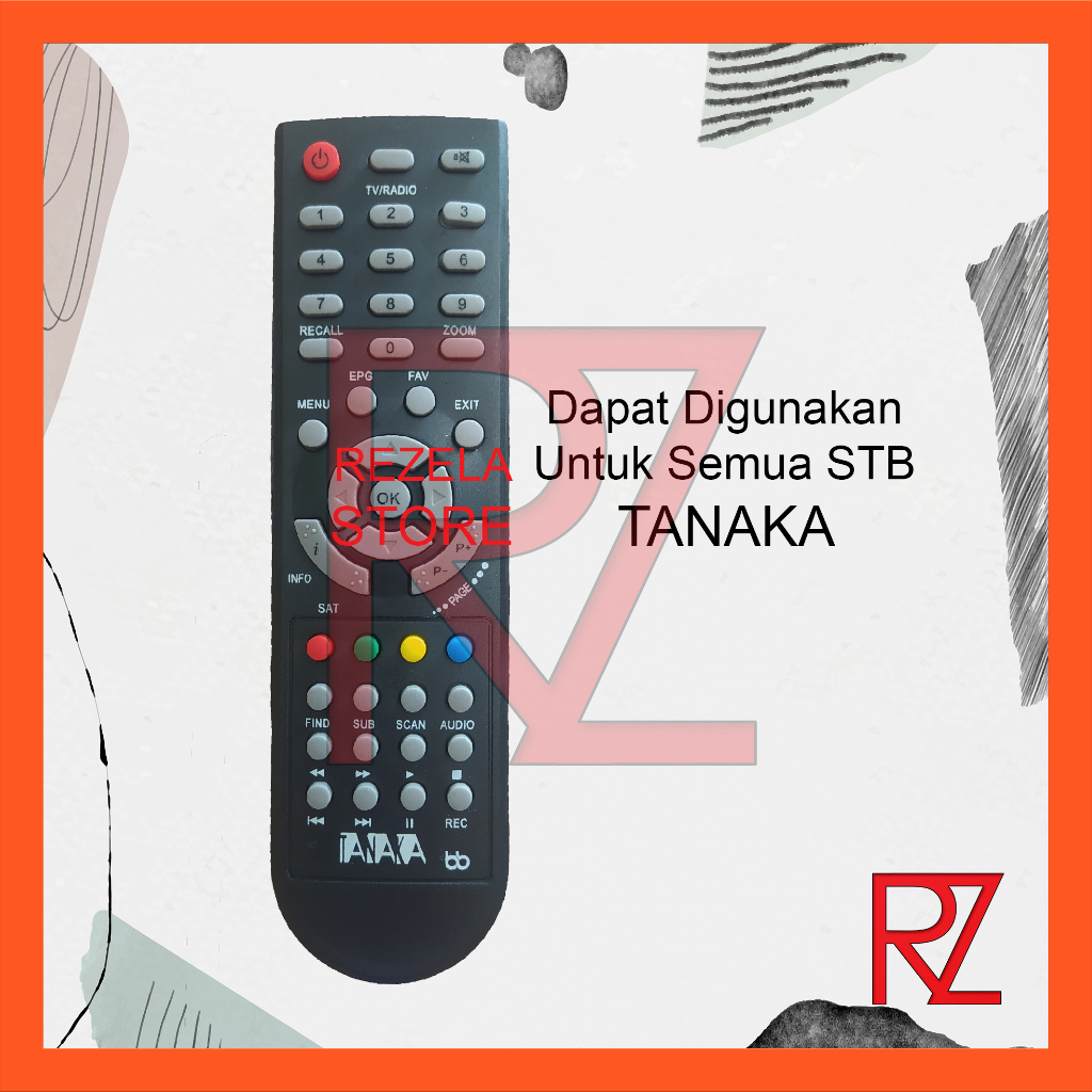 Remote STB Set Top Box DVB T2 TANAKA V1 / TANAKA V2 / TANAKA JURASIC / TANAKA T2 NEW / TANAKA SNIPPE