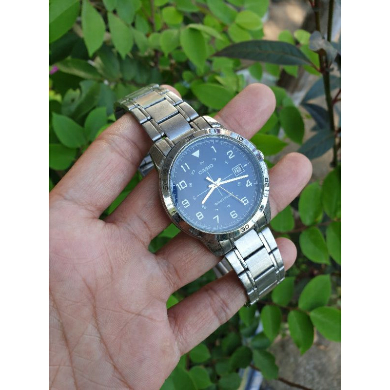 jam tangan casio militari blue MTP-V008 original