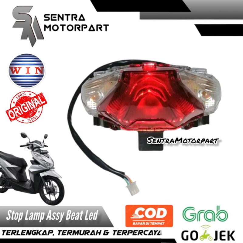 Stop lamp assy lampu stop belakang beat led fi injeksi win