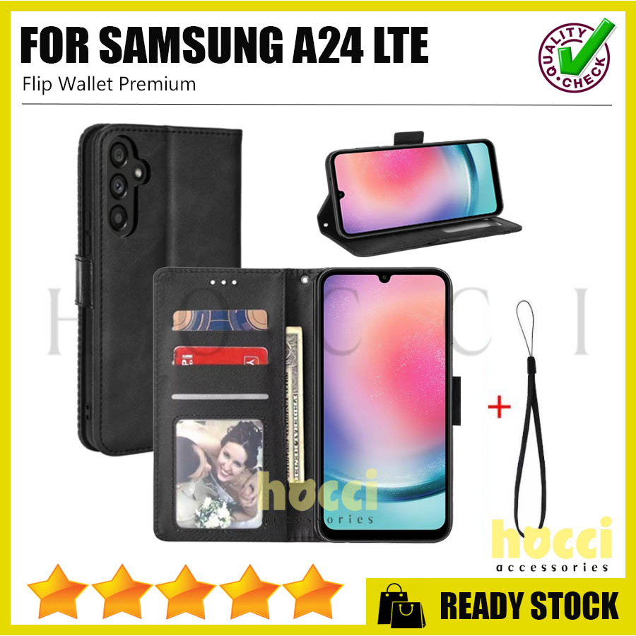 SAMSUNG A24 A54 5G A34 5G A14 5G A04 A04e A04S 2022 A13 4G / Samsung A03 A23 4G A33 A53 A73 5G Case Flip Cover Case Leather Wallet Sarung Buku Case Kulit Casing