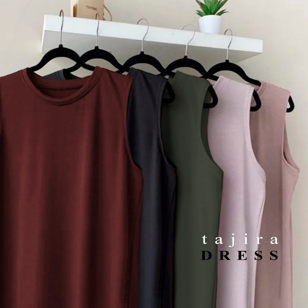 (BISA COD) Long dress gamis tanpa lengan polos /Inner gamis lekbong jumbo terbaru / dress maksi dala