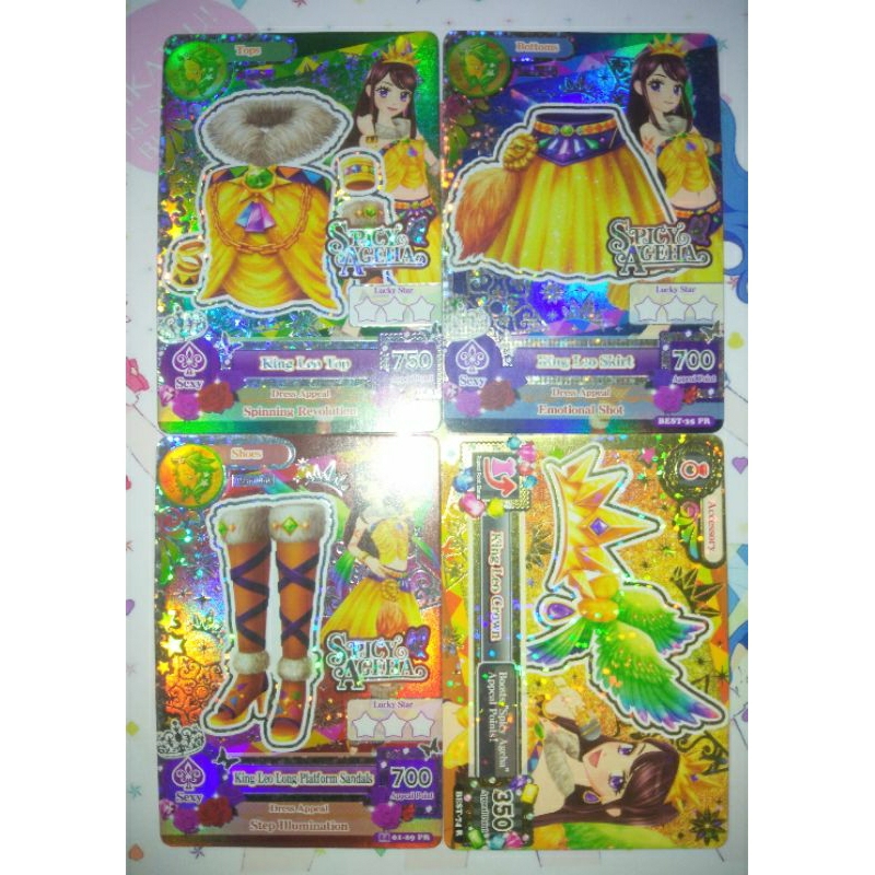 [BOOKED]kartu aikatsu premium king leo set