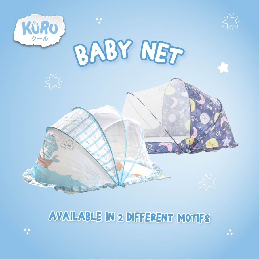 KURU Baby Mosquito Net Kelambu Anti Nyamuk Tudung Lipat Kojong Bayi Newborn 0-4th Traveling Bag