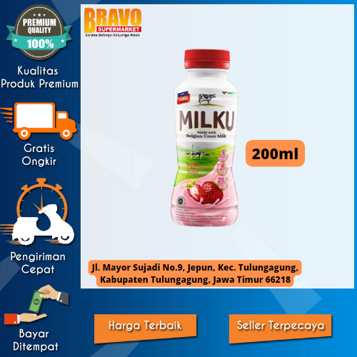 

Bravo Supermarket Tulungagung - Milku Susu Stroberi 200ml