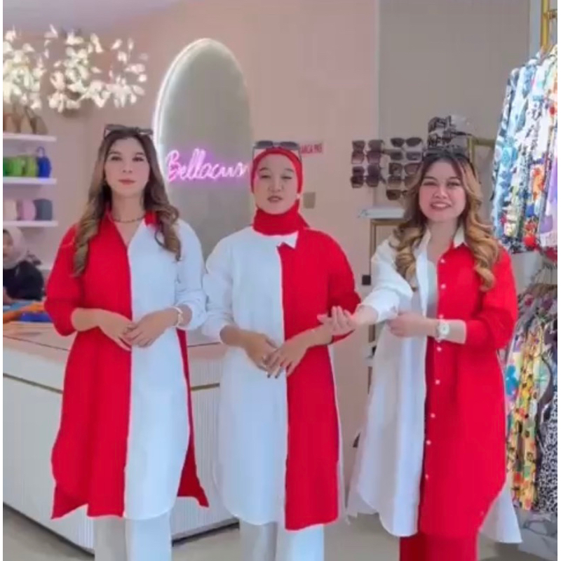 TUNIK MERAH PUTIH 17 AGUSTUS KEMERDEKAAN / TUNIK MERAH PUTIH KEMERDEKAAN INDONESIA