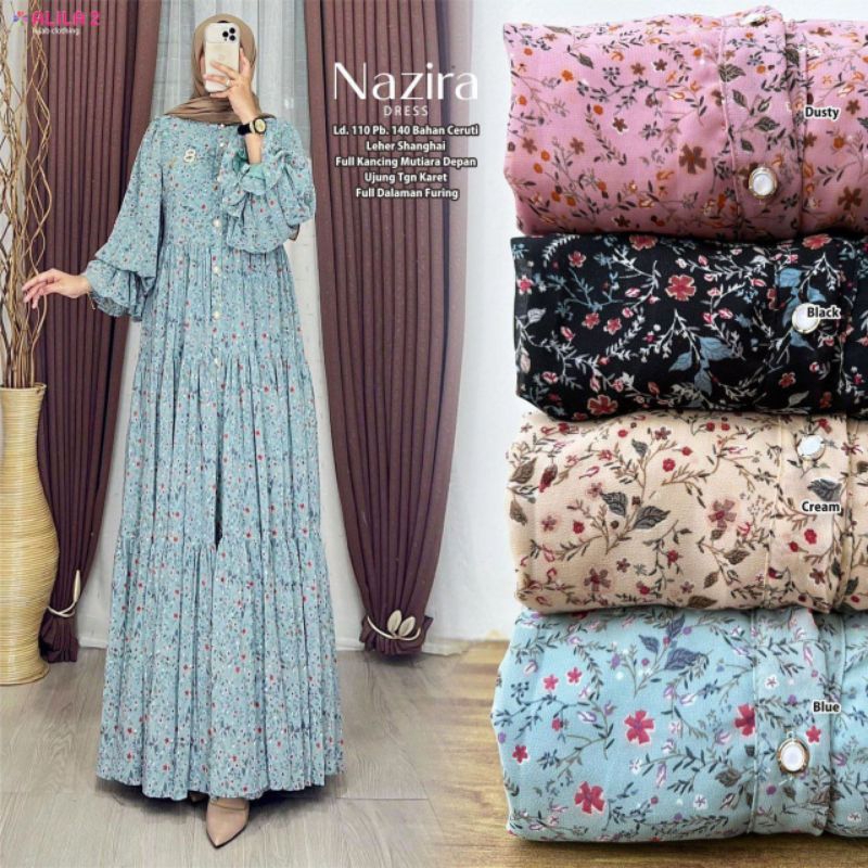 NAZIRA DRESS CERUTI GAMIS MAXI DRESS ORI BY ALILA