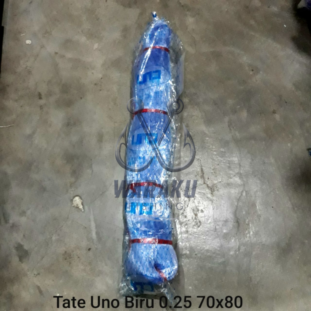 Pukat Senar BIRU UNO 0.25 Lubang 2-1/2 inch / 3 inch / 3-1/2 inch / 4 inch 70x80 TATE