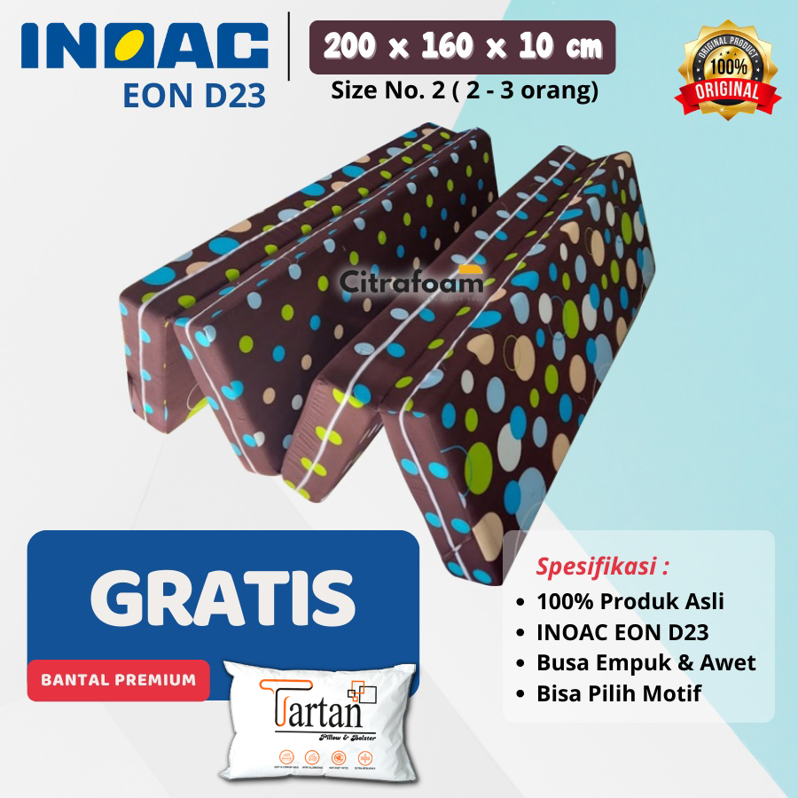 Kasur Busa Lipat INOAC EON D23 200x160x10 cm Size Nomor 2