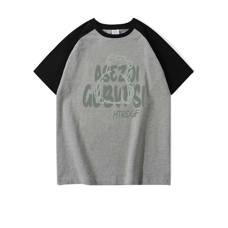 Korean Style 100% Katun Graphic Tee Baju Wanita Letter Atasan Wanita Oversize Kaos Putih T-shirt