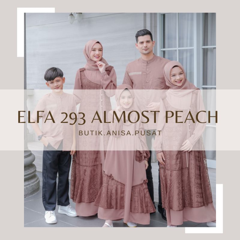 Sarimbit Keluarga Ethica 2023 Elfa 293 Almost Peach (Gamis Kagumi 296, Koko Kahfi 286, Gamis Anak Kagumi Kids 146, Koko Anak Kahfi Kids 203)