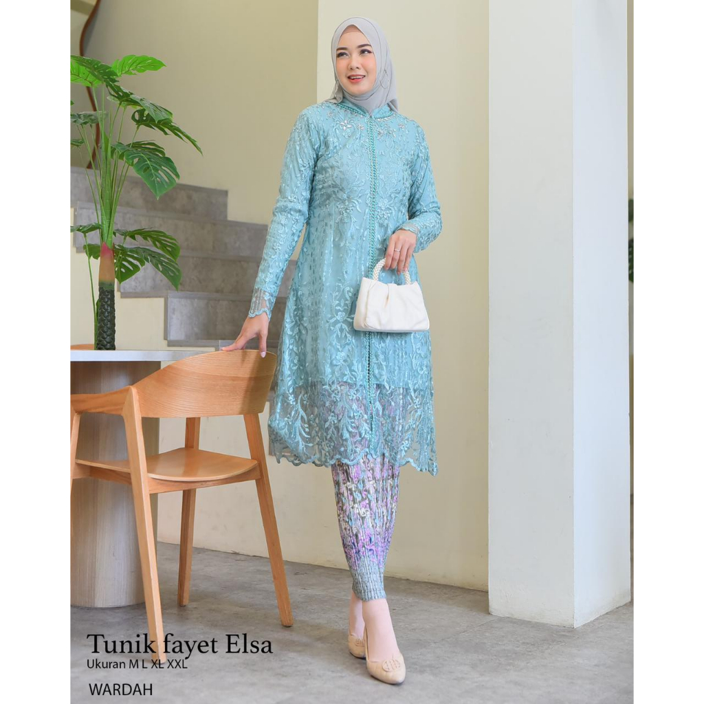 Tunik Payet Salsa / Kebaya Modern / Kebaya Kondangan Wisuda Pesta Bridesmaid Kekinian