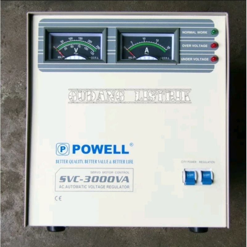 Stabilizer Listrik Powell 3000 Watt Stavol SVC-3000VA Penstabil Tegangan PLN