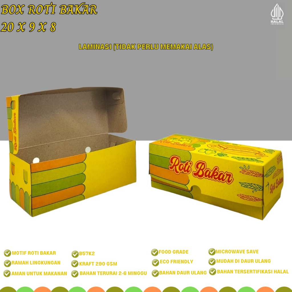 Dus Roti Bakar Box Roti Bakar -B57K2- (20X9X8 Cm)