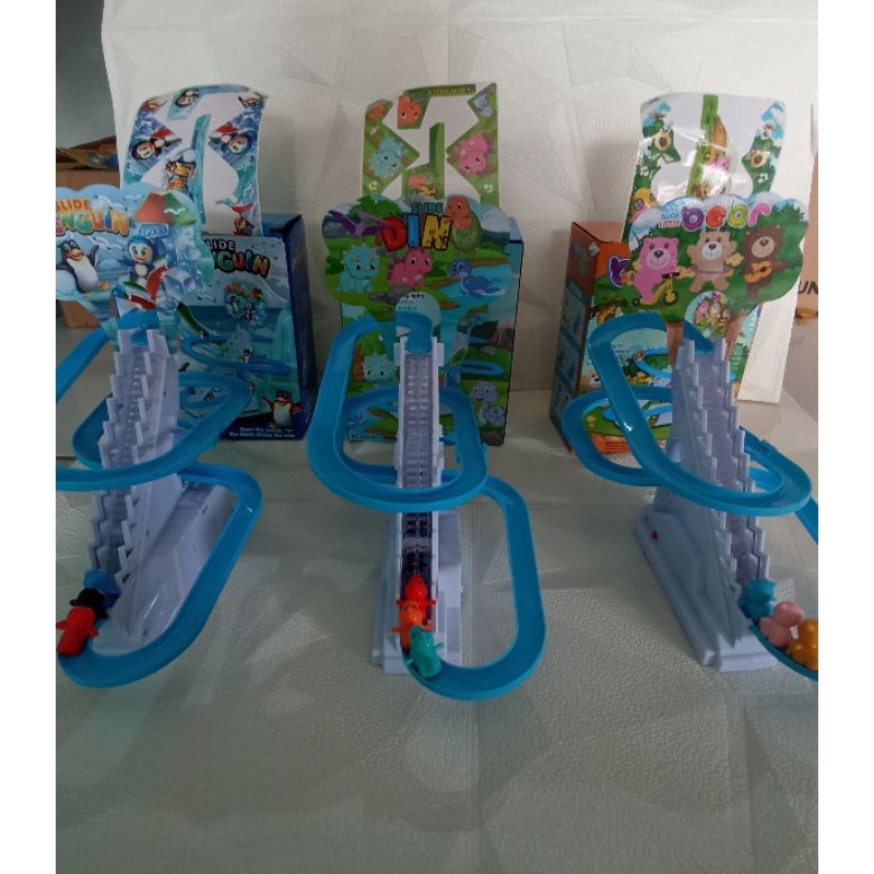 Slide penguin slide Dino slide little bear
