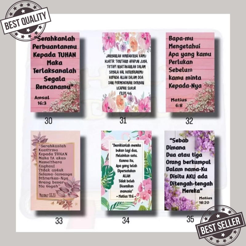 Hiasan Dinding Ayat Alkitab Firman Tuhan Termurah
